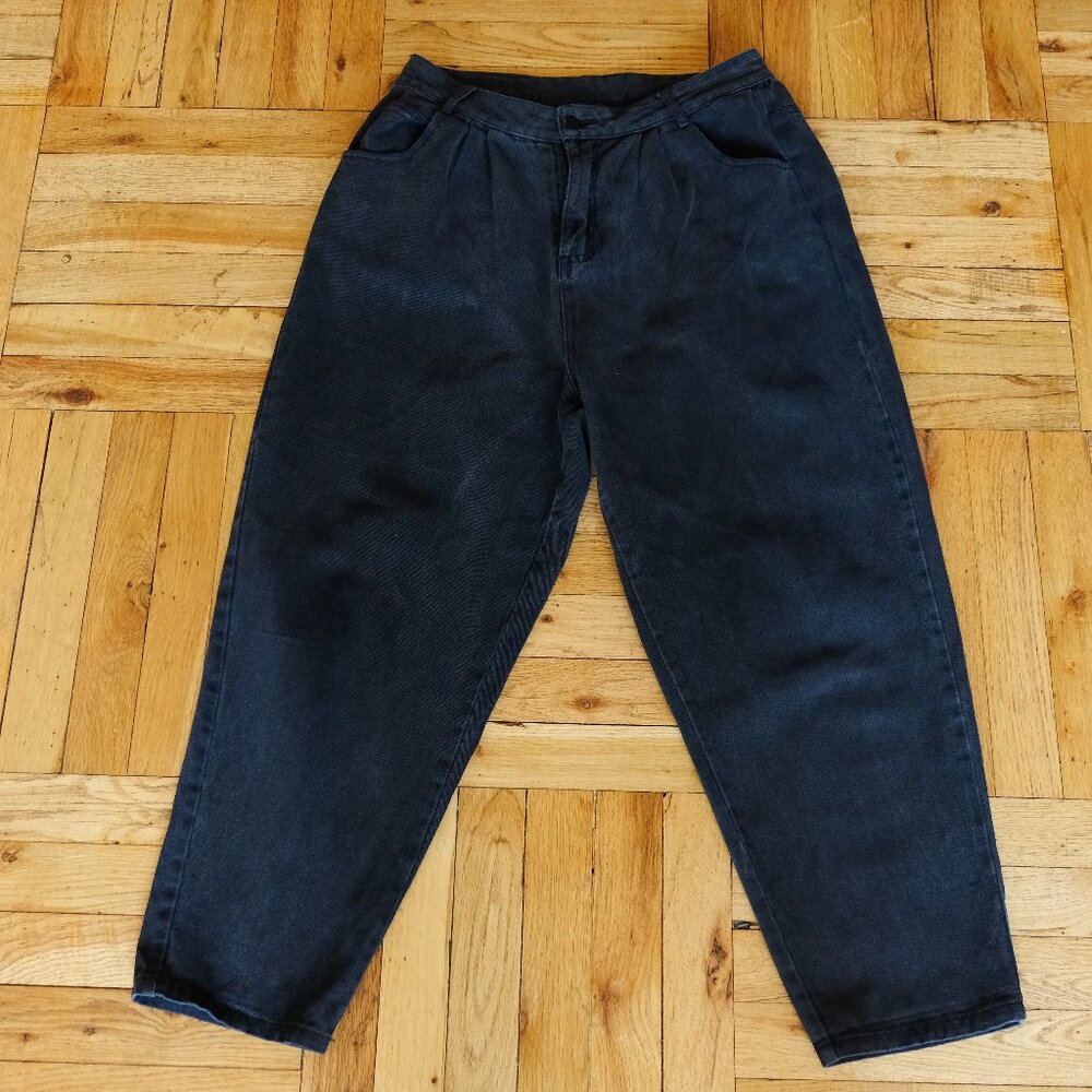 OAK Pleated Black Jeans